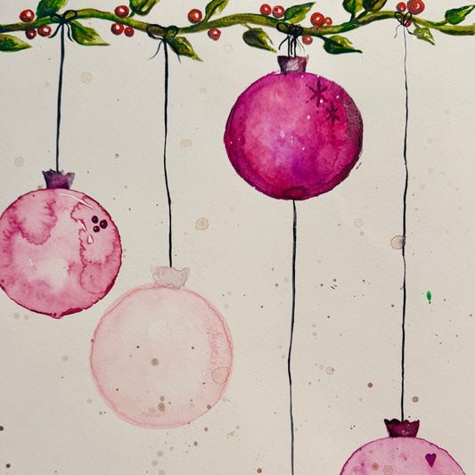Christmas Watercolor Magic (2 hours)